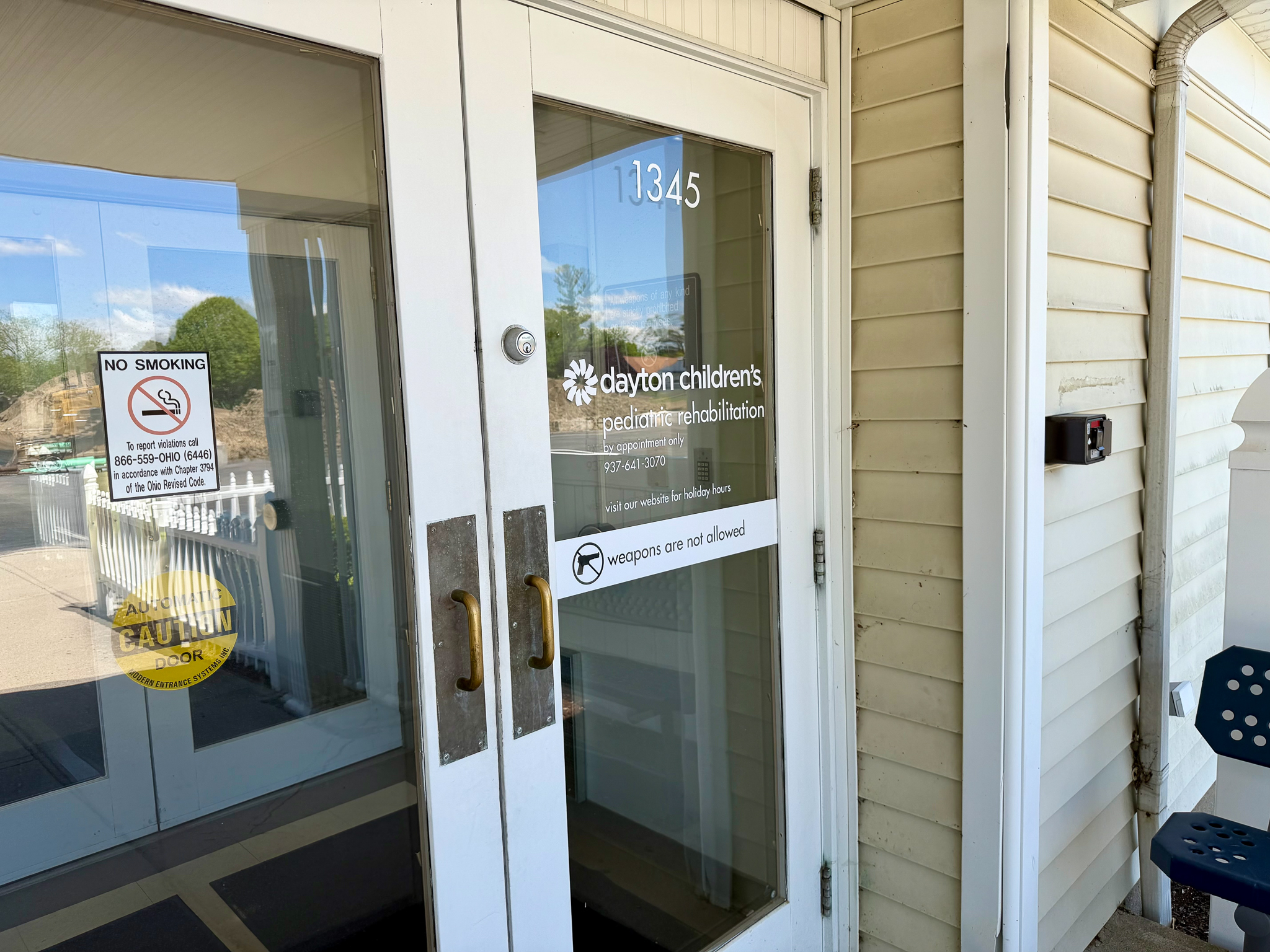 exterior view of entry door